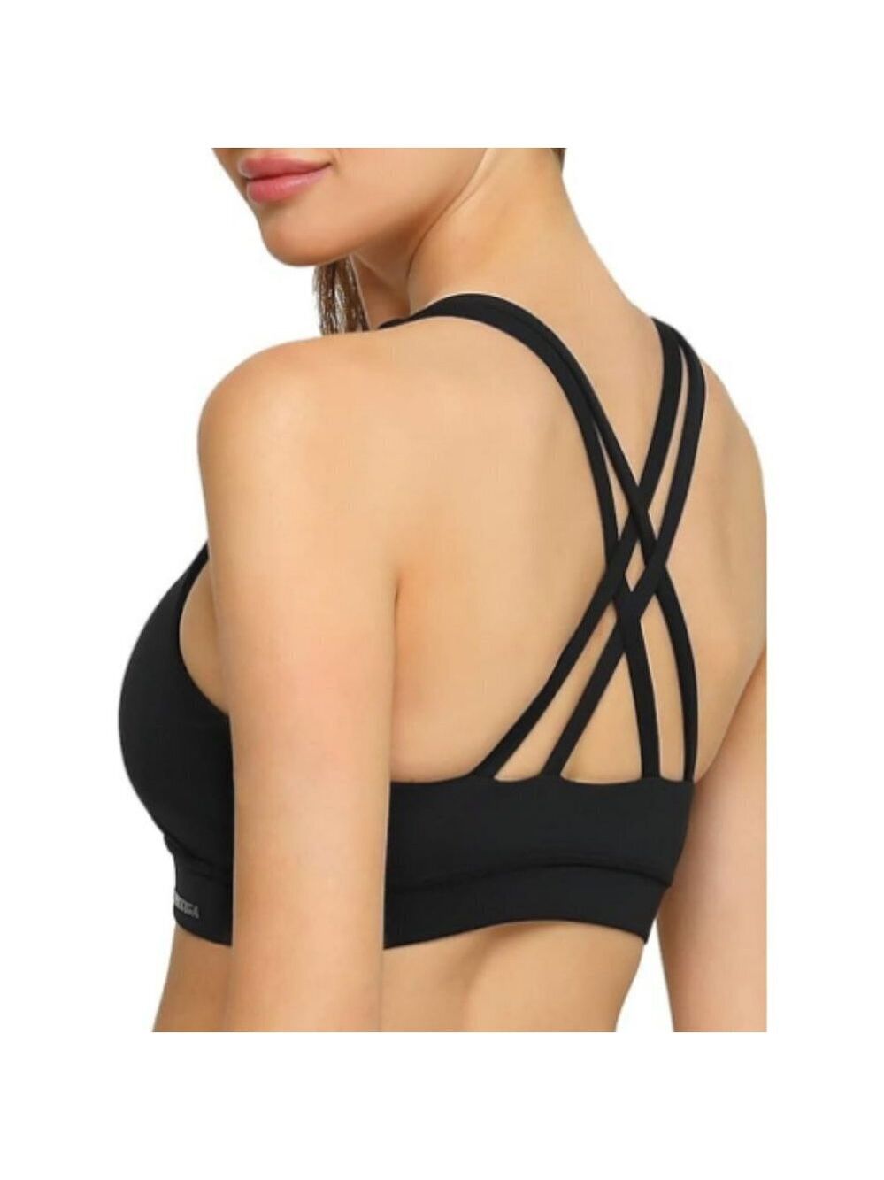✨RELLECIGA Grey Stone Strappy Sports Bra Yoga Top Padded Small NWT